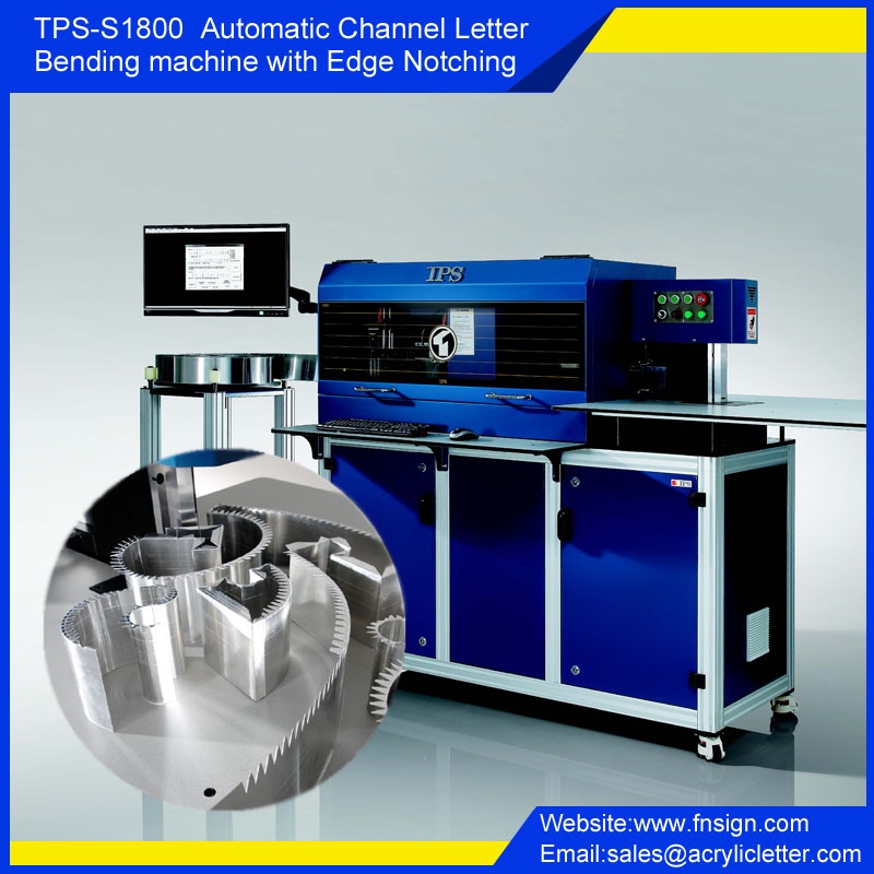 S1800 automatic channel letter bending machine with notching and flanging